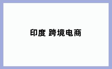 印度 跨境电商